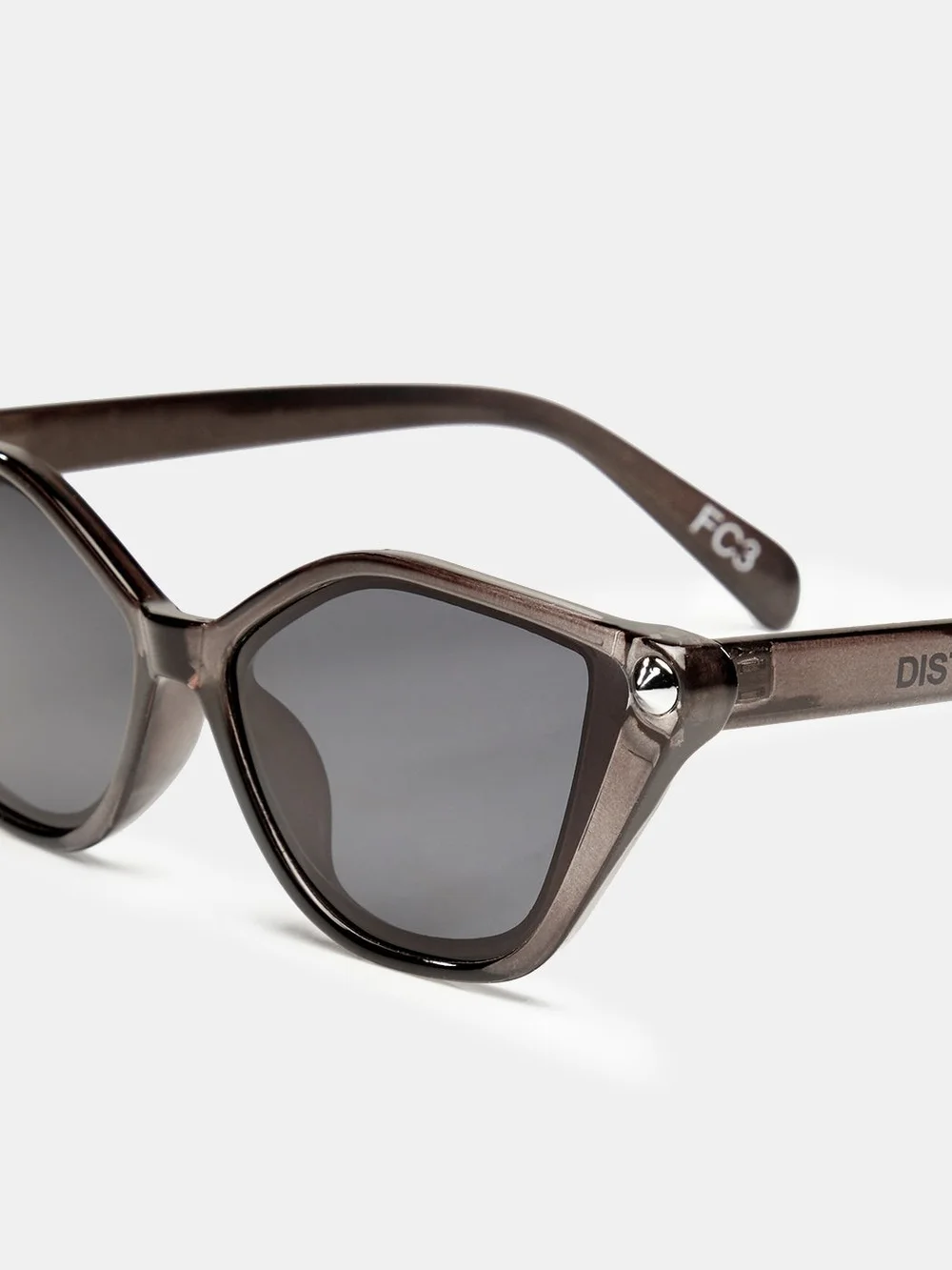 Disturbia Deadstock Studded Cat Eye Goth Sunglasses
